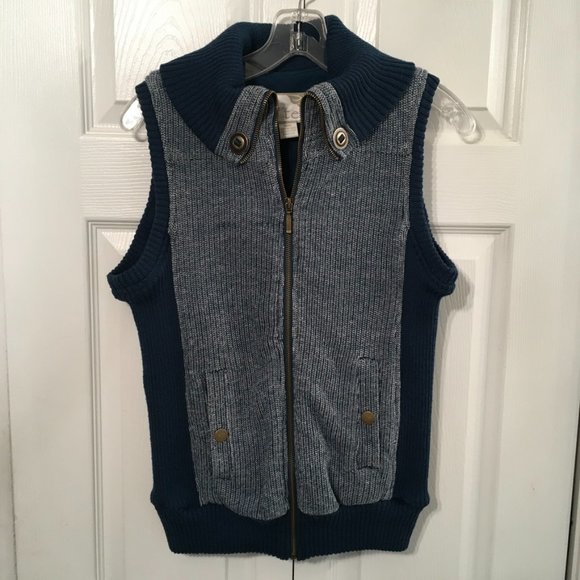 Green Tea Teal Tweed Vest - Picture 4 of 9